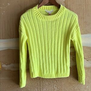 No Boundaries Bright Yellow Ribbed Sweater